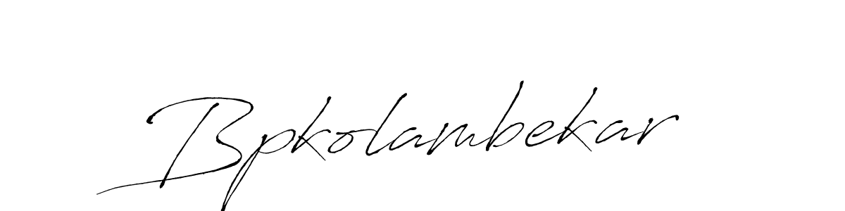 Antro_Vectra is a professional signature style that is perfect for those who want to add a touch of class to their signature. It is also a great choice for those who want to make their signature more unique. Get Bpkolambekar name to fancy signature for free. Bpkolambekar signature style 6 images and pictures png