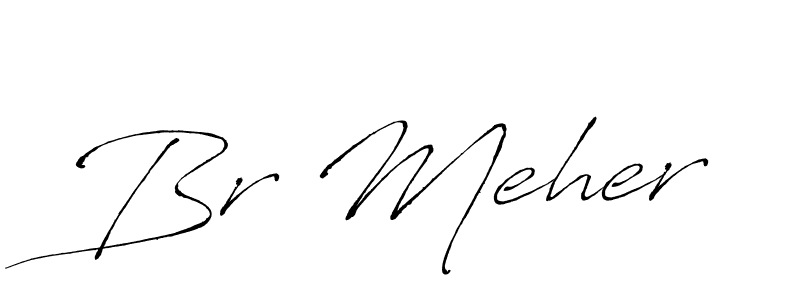 Use a signature maker to create a handwritten signature online. With this signature software, you can design (Antro_Vectra) your own signature for name Br Meher. Br Meher signature style 6 images and pictures png