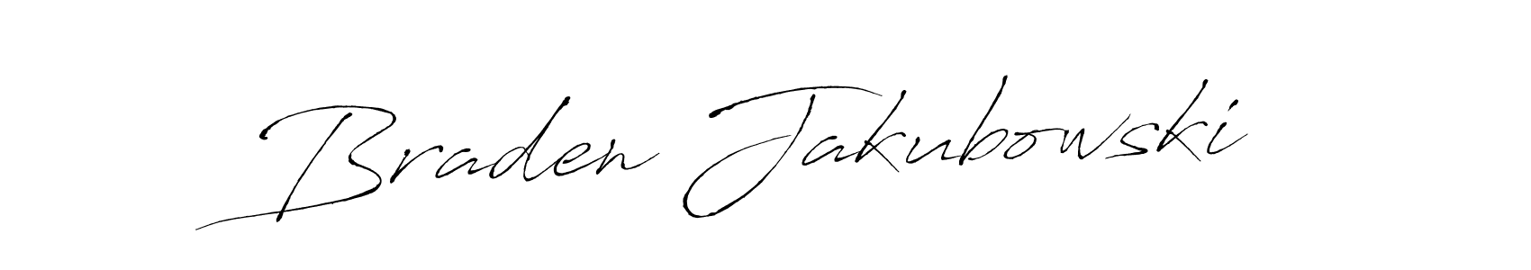 Braden Jakubowski stylish signature style. Best Handwritten Sign (Antro_Vectra) for my name. Handwritten Signature Collection Ideas for my name Braden Jakubowski. Braden Jakubowski signature style 6 images and pictures png