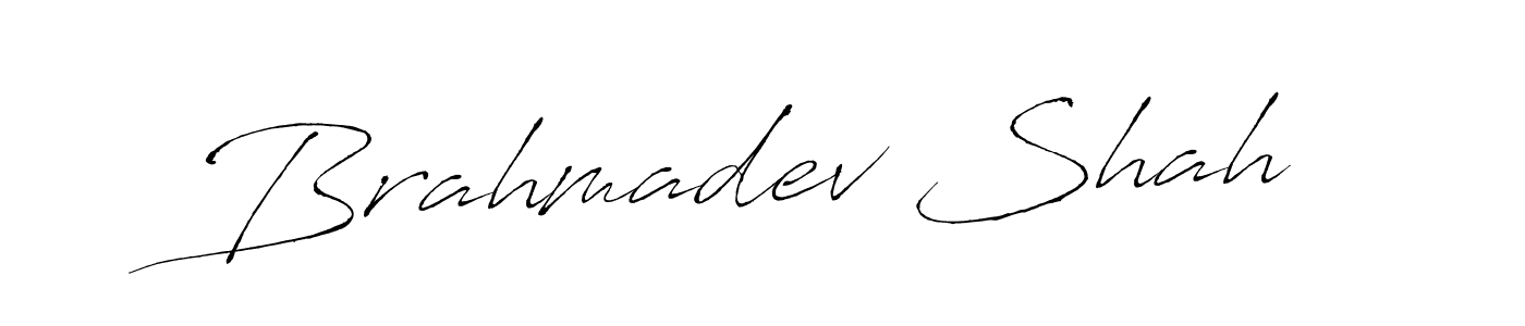 You should practise on your own different ways (Antro_Vectra) to write your name (Brahmadev Shah) in signature. don't let someone else do it for you. Brahmadev Shah signature style 6 images and pictures png