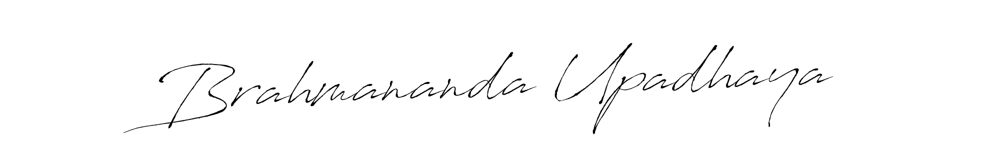 Antro_Vectra is a professional signature style that is perfect for those who want to add a touch of class to their signature. It is also a great choice for those who want to make their signature more unique. Get Brahmananda Upadhaya name to fancy signature for free. Brahmananda Upadhaya signature style 6 images and pictures png