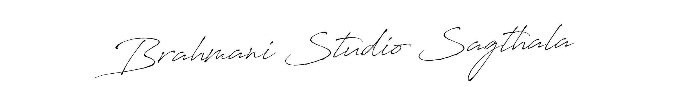 Make a beautiful signature design for name Brahmani Studio Sagthala. With this signature (Antro_Vectra) style, you can create a handwritten signature for free. Brahmani Studio Sagthala signature style 6 images and pictures png