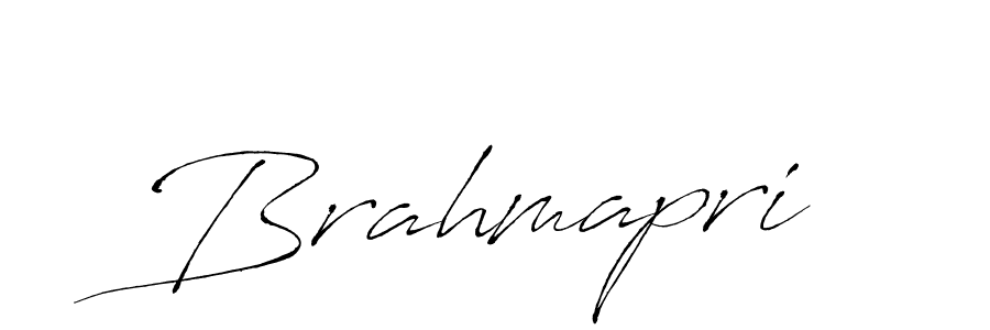 Design your own signature with our free online signature maker. With this signature software, you can create a handwritten (Antro_Vectra) signature for name Brahmapri. Brahmapri signature style 6 images and pictures png