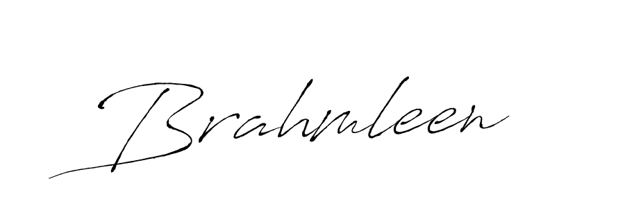 How to make Brahmleen name signature. Use Antro_Vectra style for creating short signs online. This is the latest handwritten sign. Brahmleen signature style 6 images and pictures png