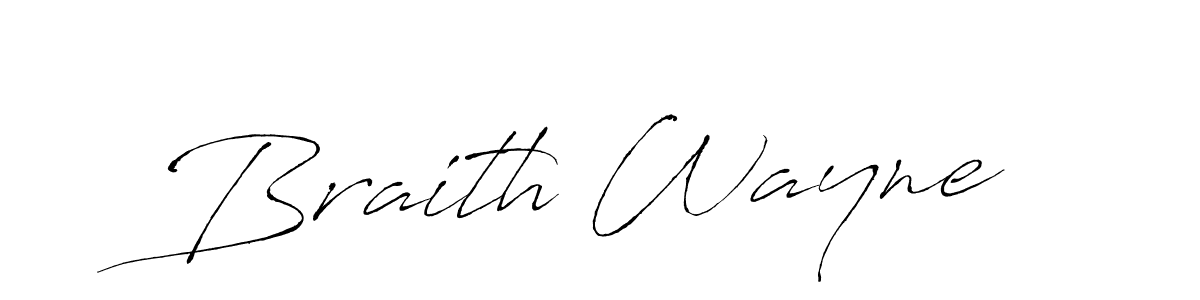 Create a beautiful signature design for name Braith Wayne. With this signature (Antro_Vectra) fonts, you can make a handwritten signature for free. Braith Wayne signature style 6 images and pictures png