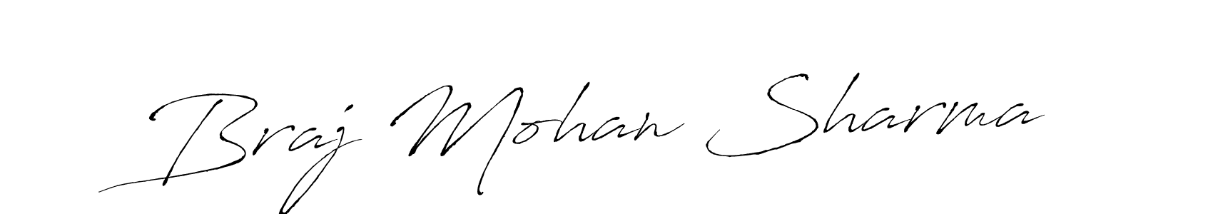 How to make Braj Mohan Sharma signature? Antro_Vectra is a professional autograph style. Create handwritten signature for Braj Mohan Sharma name. Braj Mohan Sharma signature style 6 images and pictures png