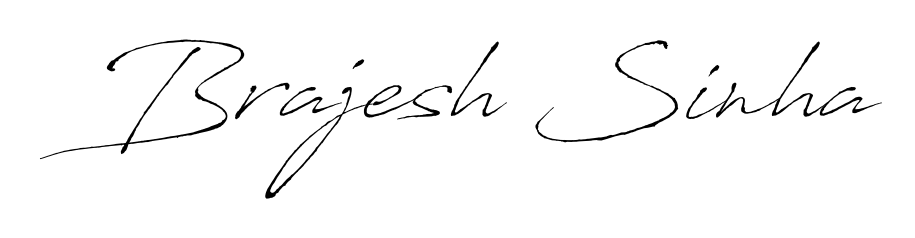 The Antro_Vectra typeface gives name Brajesh Sinha a refined look. Suitable for certificates, diplomas, and official verification. Brajesh Sinha signature style 6 images and pictures png