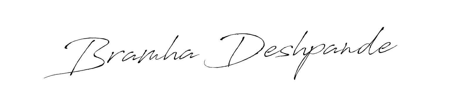 Create a beautiful signature design for name Bramha Deshpande. With this signature (Antro_Vectra) fonts, you can make a handwritten signature for free. Bramha Deshpande signature style 6 images and pictures png