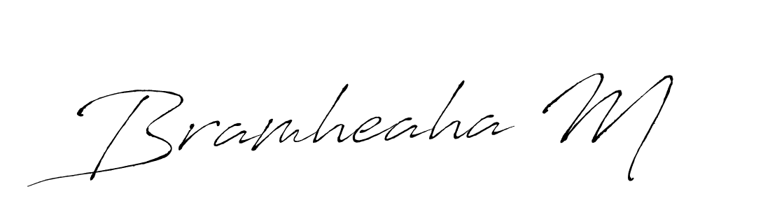 You should practise on your own different ways (Antro_Vectra) to write your name (Bramheaha M) in signature. don't let someone else do it for you. Bramheaha M signature style 6 images and pictures png