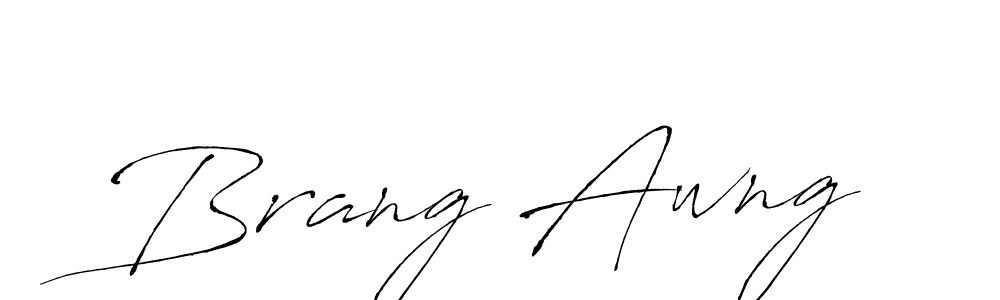 Design your own signature with our free online signature maker. With this signature software, you can create a handwritten (Antro_Vectra) signature for name Brang Awng. Brang Awng signature style 6 images and pictures png