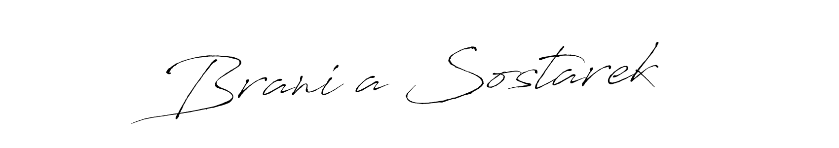 Create a beautiful signature design for name Braniča Sostarek. With this signature (Antro_Vectra) fonts, you can make a handwritten signature for free. Braniča Sostarek signature style 6 images and pictures png