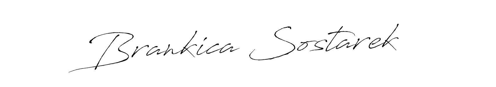 This is the best signature style for the Brankica Sostarek name. Also you like these signature font (Antro_Vectra). Mix name signature. Brankica Sostarek signature style 6 images and pictures png