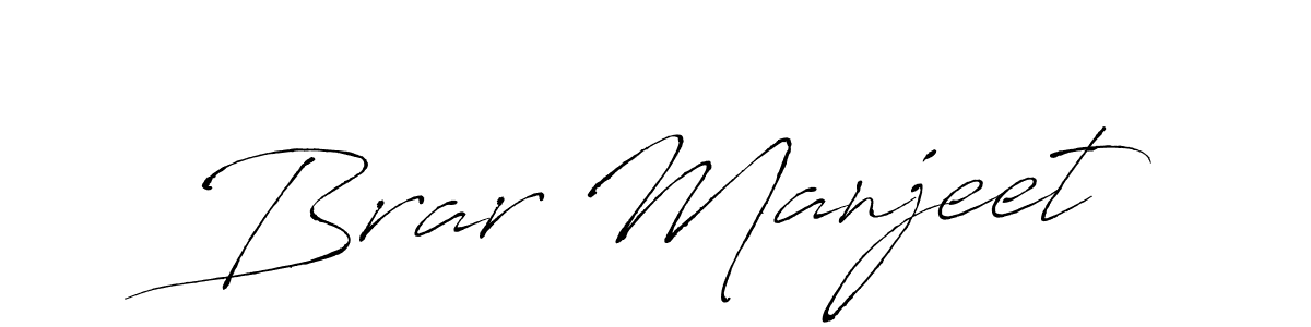 Similarly Antro_Vectra is the best handwritten signature design. Signature creator online .You can use it as an online autograph creator for name Brar Manjeet. Brar Manjeet signature style 6 images and pictures png