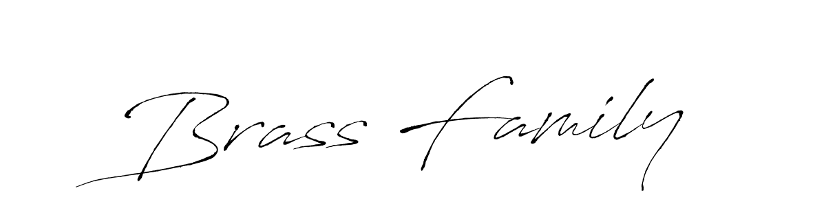 Brass Family stylish signature style. Best Handwritten Sign (Antro_Vectra) for my name. Handwritten Signature Collection Ideas for my name Brass Family. Brass Family signature style 6 images and pictures png