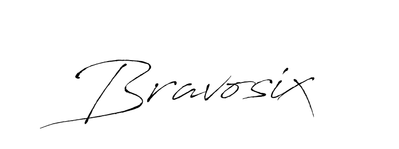 Make a beautiful signature design for name Bravosix. With this signature (Antro_Vectra) style, you can create a handwritten signature for free. Bravosix signature style 6 images and pictures png