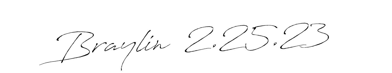 How to make Braylin  2.25.23 name signature. Use Antro_Vectra style for creating short signs online. This is the latest handwritten sign. Braylin  2.25.23 signature style 6 images and pictures png