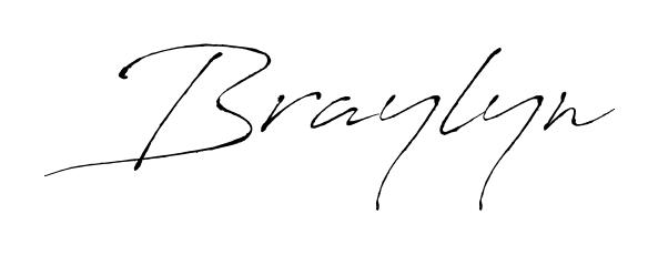 Use a signature maker to create a handwritten signature online. With this signature software, you can design (Antro_Vectra) your own signature for name Braylyn. Braylyn signature style 6 images and pictures png