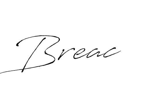 Breac stylish signature style. Best Handwritten Sign (Antro_Vectra) for my name. Handwritten Signature Collection Ideas for my name Breac. Breac signature style 6 images and pictures png