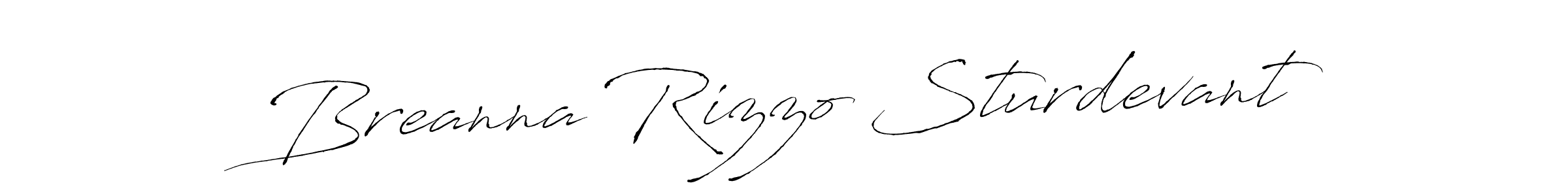 Design your own signature with our free online signature maker. With this signature software, you can create a handwritten (Antro_Vectra) signature for name Breanna Rizzo Sturdevant. Breanna Rizzo Sturdevant signature style 6 images and pictures png