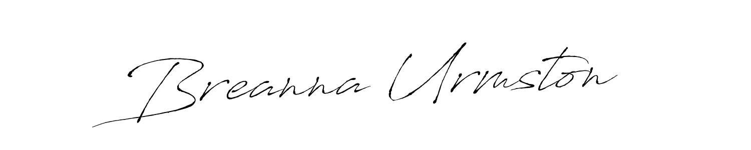 Make a beautiful signature design for name Breanna Urmston. Use this online signature maker to create a handwritten signature for free. Breanna Urmston signature style 6 images and pictures png