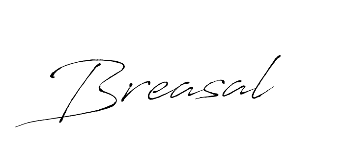 Use a signature maker to create a handwritten signature online. With this signature software, you can design (Antro_Vectra) your own signature for name Breasal. Breasal signature style 6 images and pictures png