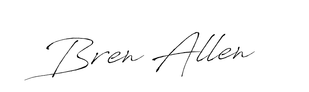 Design your own signature with our free online signature maker. With this signature software, you can create a handwritten (Antro_Vectra) signature for name Bren Allen. Bren Allen signature style 6 images and pictures png