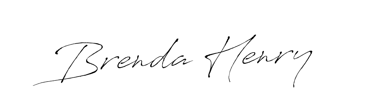 How to make Brenda Henry name signature. Use Antro_Vectra style for creating short signs online. This is the latest handwritten sign. Brenda Henry signature style 6 images and pictures png