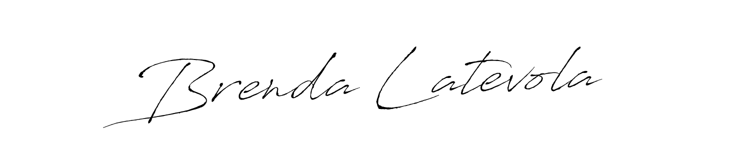 How to make Brenda Latevola name signature. Use Antro_Vectra style for creating short signs online. This is the latest handwritten sign. Brenda Latevola signature style 6 images and pictures png