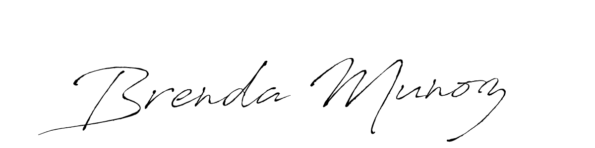 How to make Brenda Munoz name signature. Use Antro_Vectra style for creating short signs online. This is the latest handwritten sign. Brenda Munoz signature style 6 images and pictures png