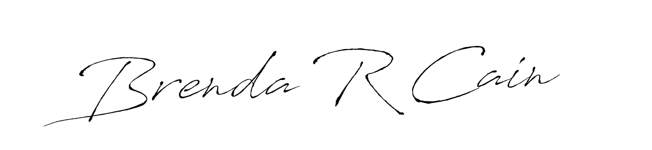 How to make Brenda R Cain name signature. Use Antro_Vectra style for creating short signs online. This is the latest handwritten sign. Brenda R Cain signature style 6 images and pictures png