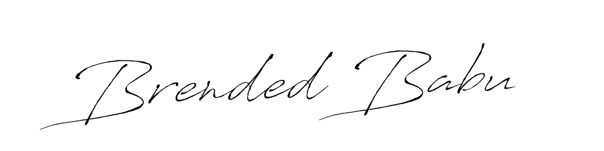How to make Brended Babu signature? Antro_Vectra is a professional autograph style. Create handwritten signature for Brended Babu name. Brended Babu signature style 6 images and pictures png