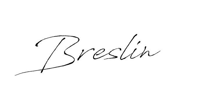 Make a beautiful signature design for name Breslin. With this signature (Antro_Vectra) style, you can create a handwritten signature for free. Breslin signature style 6 images and pictures png