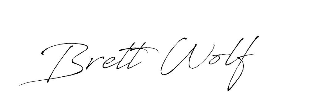 Brett Wolf stylish signature style. Best Handwritten Sign (Antro_Vectra) for my name. Handwritten Signature Collection Ideas for my name Brett Wolf. Brett Wolf signature style 6 images and pictures png