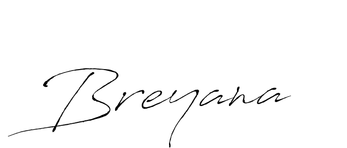 Make a beautiful signature design for name Breyana. With this signature (Antro_Vectra) style, you can create a handwritten signature for free. Breyana signature style 6 images and pictures png