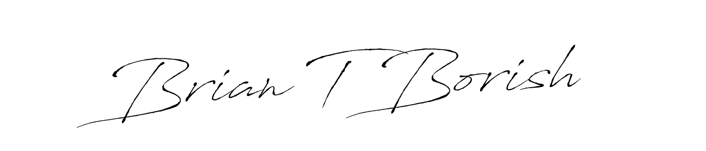 How to make Brian T Borish name signature. Use Antro_Vectra style for creating short signs online. This is the latest handwritten sign. Brian T Borish signature style 6 images and pictures png