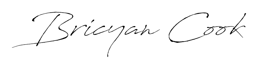 Designed for modern professionals: Bricyan Cook name signature crafted with Antro_Vectra script. Ready for digital PDF workflows. Bricyan Cook signature style 6 images and pictures png
