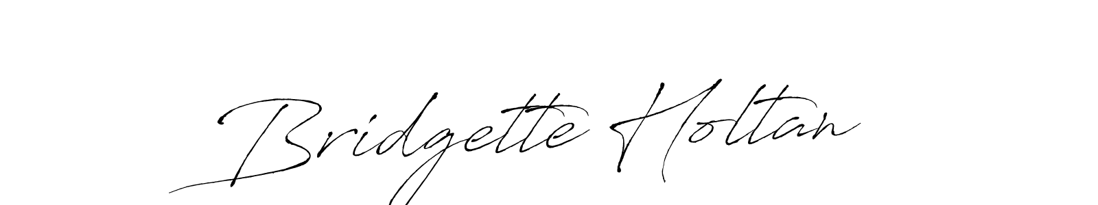 Create a beautiful signature design for name Bridgette Holtan. With this signature (Antro_Vectra) fonts, you can make a handwritten signature for free. Bridgette Holtan signature style 6 images and pictures png