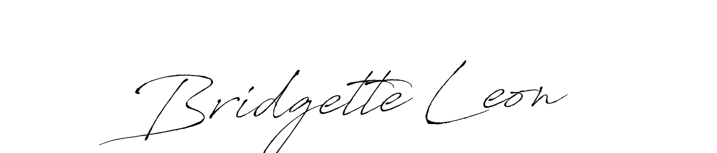 Design your own signature with our free online signature maker. With this signature software, you can create a handwritten (Antro_Vectra) signature for name Bridgette Leon. Bridgette Leon signature style 6 images and pictures png