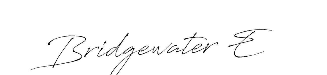 The best way (Antro_Vectra) to make a short signature is to pick only two or three words in your name. The name Bridgewater E include a total of six letters. For converting this name. Bridgewater E signature style 6 images and pictures png