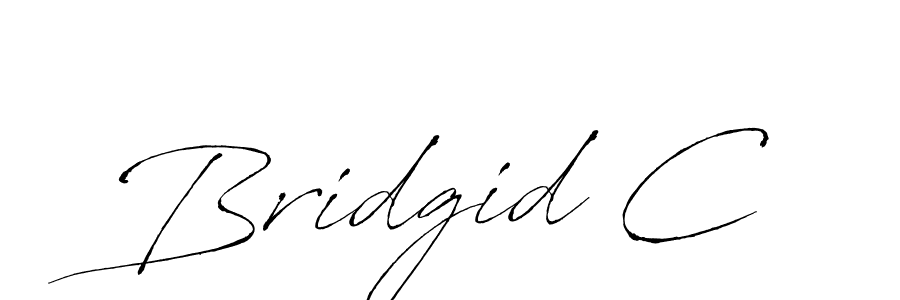 How to make Bridgid C name signature. Use Antro_Vectra style for creating short signs online. This is the latest handwritten sign. Bridgid C signature style 6 images and pictures png