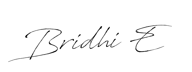 Design your own signature with our free online signature maker. With this signature software, you can create a handwritten (Antro_Vectra) signature for name Bridhi E. Bridhi E signature style 6 images and pictures png