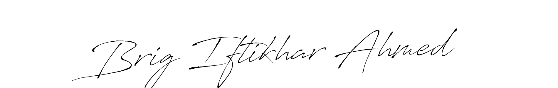 Antro_Vectra is a professional signature style that is perfect for those who want to add a touch of class to their signature. It is also a great choice for those who want to make their signature more unique. Get Brig Iftikhar Ahmed name to fancy signature for free. Brig Iftikhar Ahmed signature style 6 images and pictures png