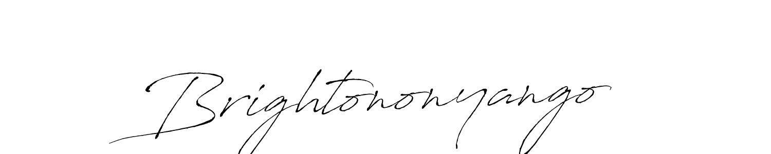 How to make Brightononyango signature? Antro_Vectra is a professional autograph style. Create handwritten signature for Brightononyango name. Brightononyango signature style 6 images and pictures png