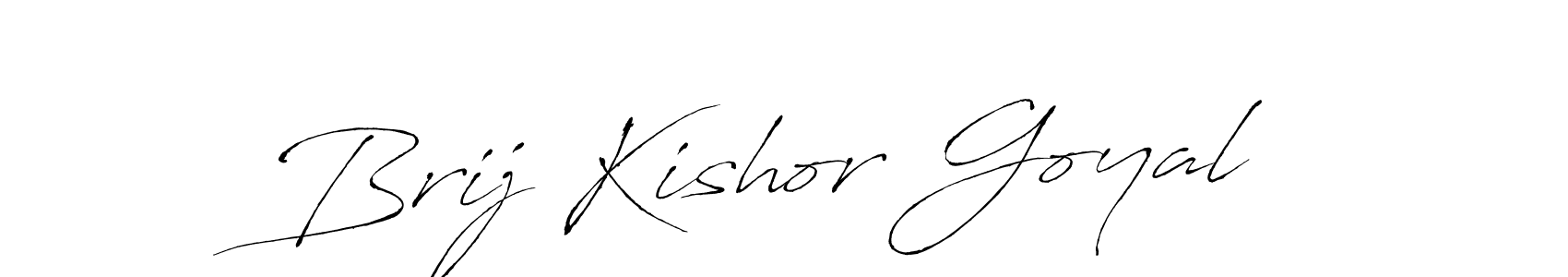 Brij Kishor Goyal stylish signature style. Best Handwritten Sign (Antro_Vectra) for my name. Handwritten Signature Collection Ideas for my name Brij Kishor Goyal. Brij Kishor Goyal signature style 6 images and pictures png