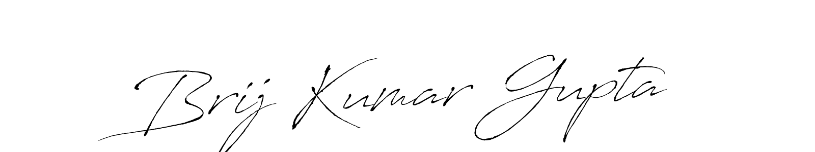 Create a beautiful signature design for name Brij Kumar Gupta. With this signature (Antro_Vectra) fonts, you can make a handwritten signature for free. Brij Kumar Gupta signature style 6 images and pictures png