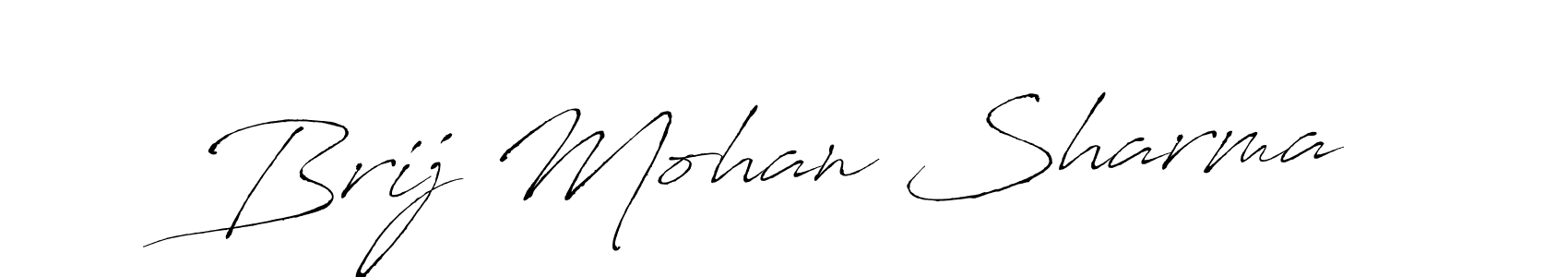 How to make Brij Mohan Sharma name signature. Use Antro_Vectra style for creating short signs online. This is the latest handwritten sign. Brij Mohan Sharma signature style 6 images and pictures png