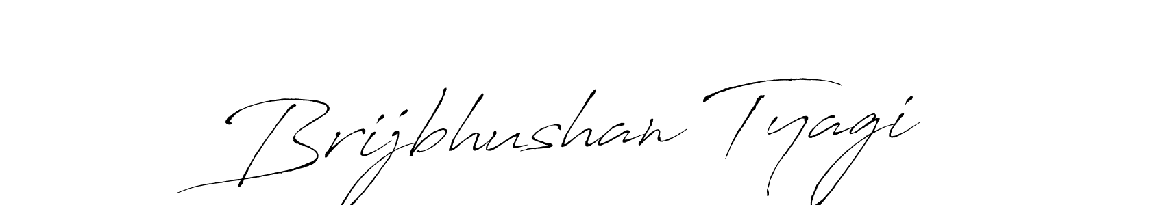 Create a beautiful signature design for name Brijbhushan Tyagi. With this signature (Antro_Vectra) fonts, you can make a handwritten signature for free. Brijbhushan Tyagi signature style 6 images and pictures png