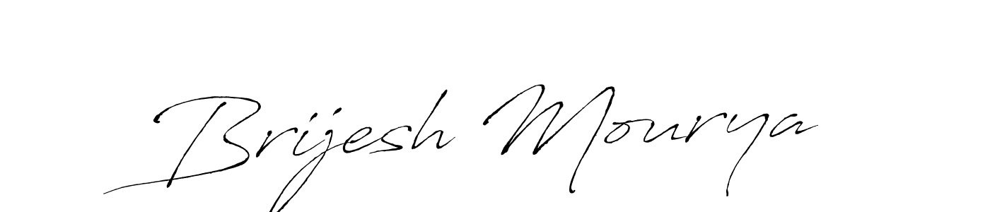 Brijesh Mourya stylish signature style. Best Handwritten Sign (Antro_Vectra) for my name. Handwritten Signature Collection Ideas for my name Brijesh Mourya. Brijesh Mourya signature style 6 images and pictures png