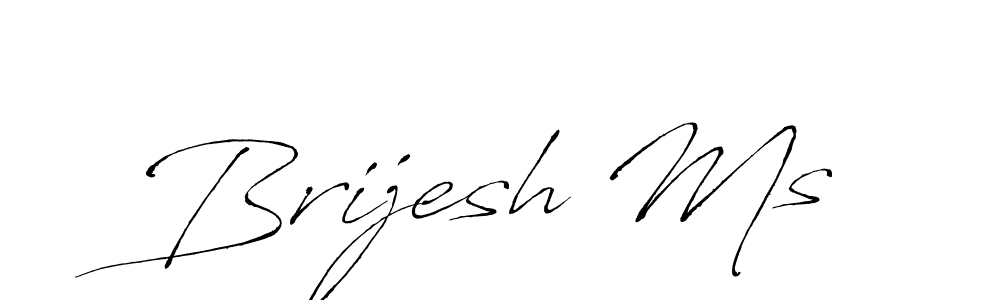 How to make Brijesh Ms name signature. Use Antro_Vectra style for creating short signs online. This is the latest handwritten sign. Brijesh Ms signature style 6 images and pictures png