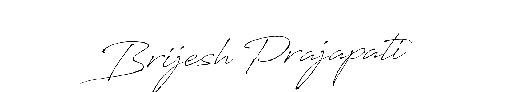 How to make Brijesh Prajapati name signature. Use Antro_Vectra style for creating short signs online. This is the latest handwritten sign. Brijesh Prajapati signature style 6 images and pictures png